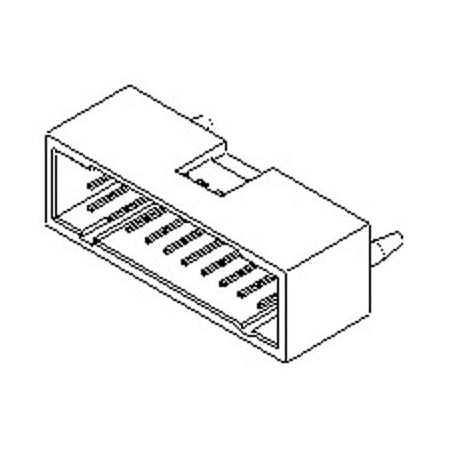 Molex Board Connector, 36 Contact(S), 2 Row(S), Male, Straight, 0.1 Inch Pitch, Solder Terminal, 15477636